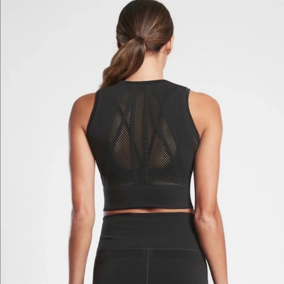 NWT Athleta Mudra Crop Tank in Black Size XXS/XS - Picture 2 of 12